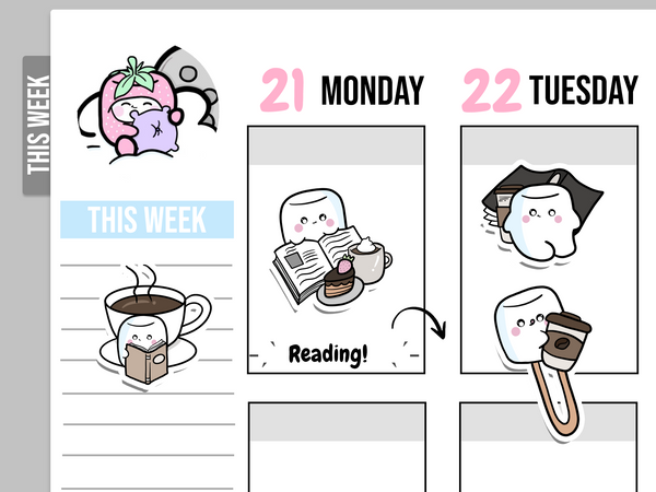 Tripp Coffee & Reading Stickers