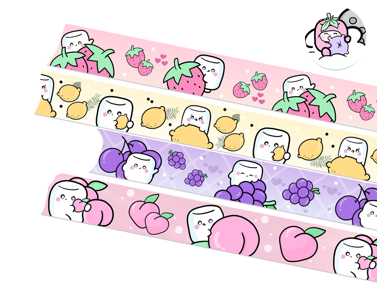 Tripp Fruit Washi Strips – Lahlaland - Printable Planner Stickers