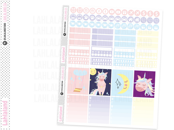 Standard Vertical- Cute Unicorns Weekly