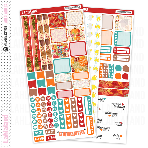 Hobonichi Weeks - Fall Harvest Weekly Kit