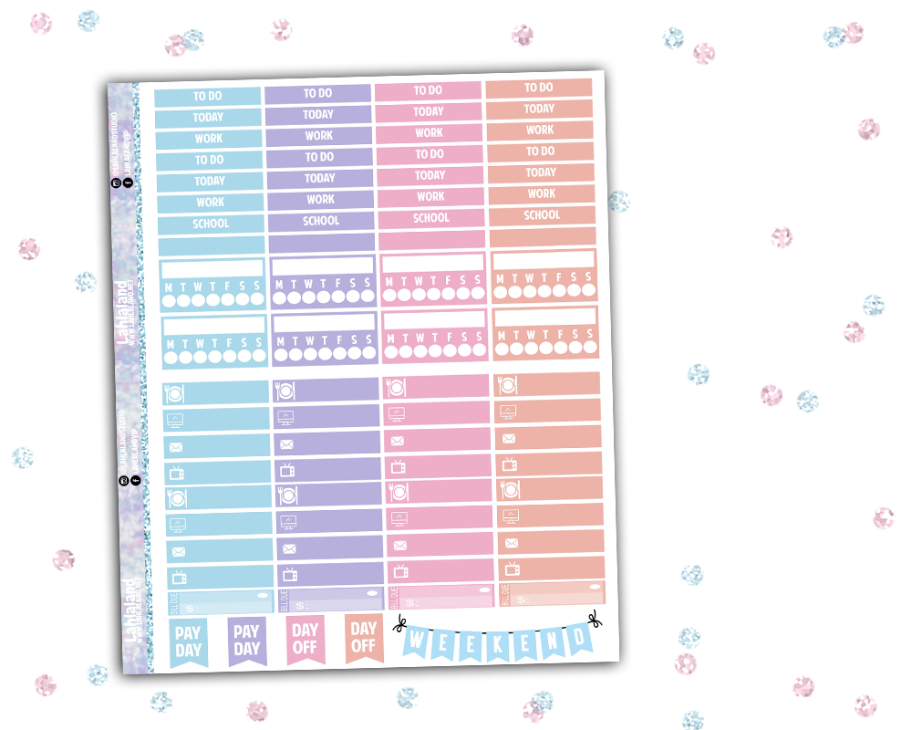 Standard Vertical - Easter Weekly Kit – Lahlaland - Printable Planner ...