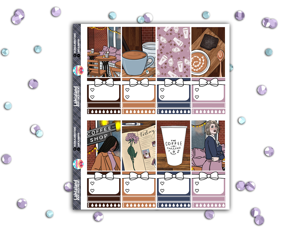 Mini Happy Planner - Coffee Shop Weekly Kit – Lahlaland - Printable Planner  Stickers