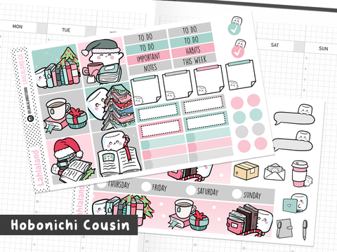 Hobonichi Cousin Tripp Bookish Christmas Weekly Kit