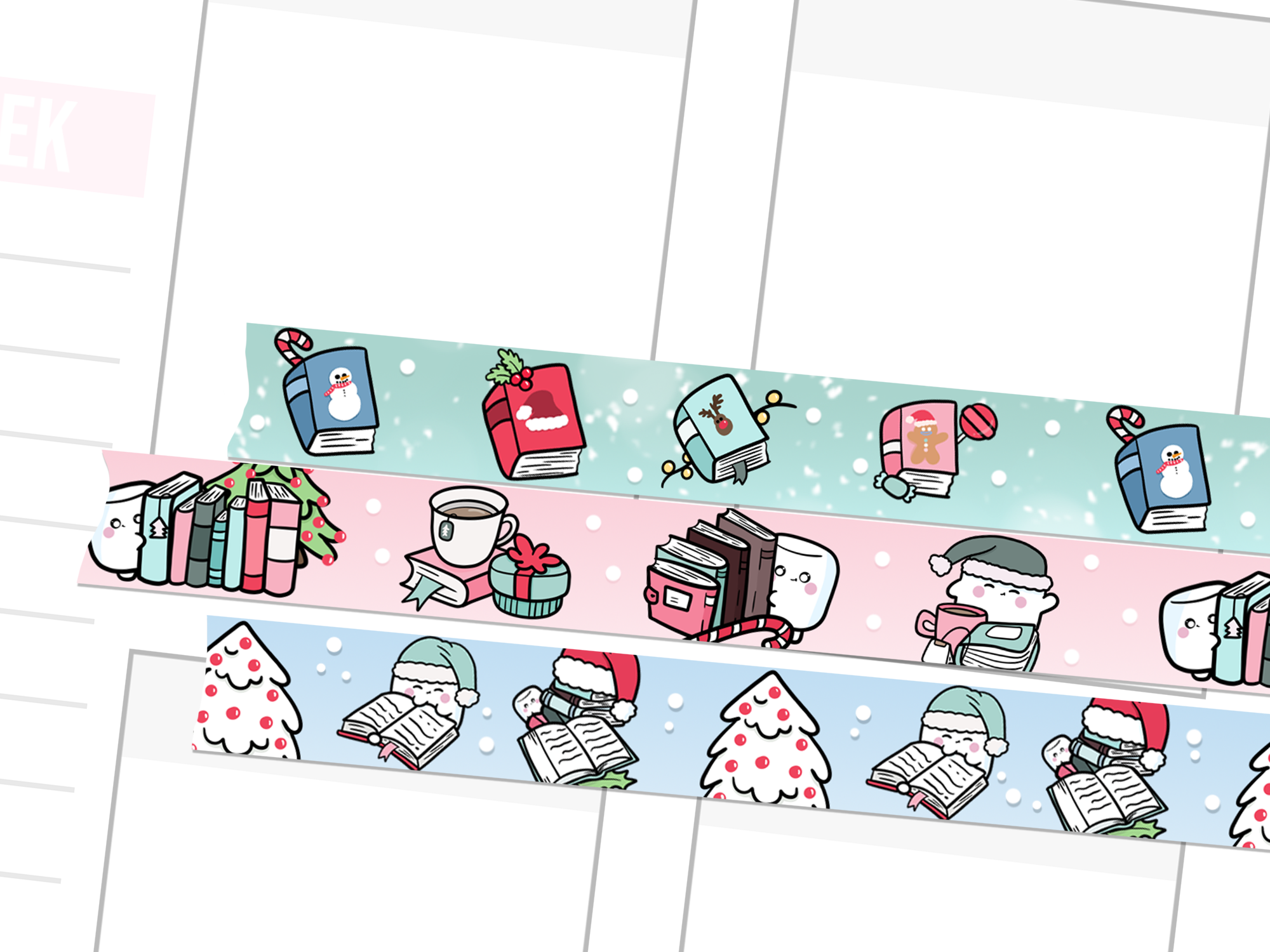 Bookish Christmas Washi