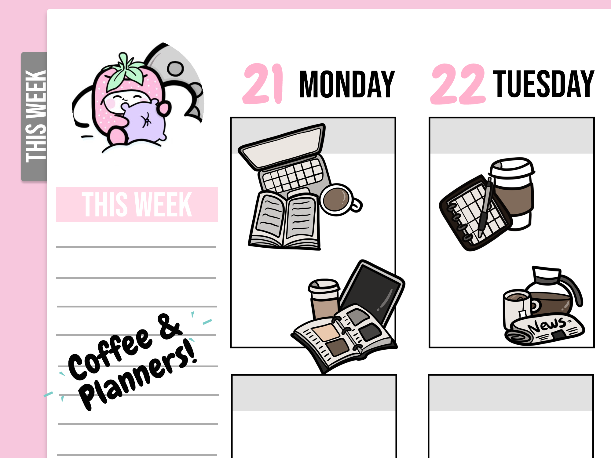 Coffee & Planner Stickers