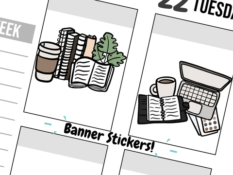 Coffee & Planner Banners