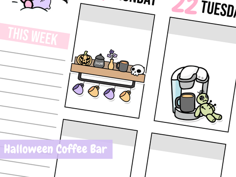 Halloween Coffee Bar Stickers