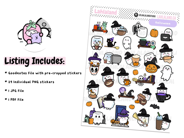 Halloween Goodnotes Stickers - Tripp