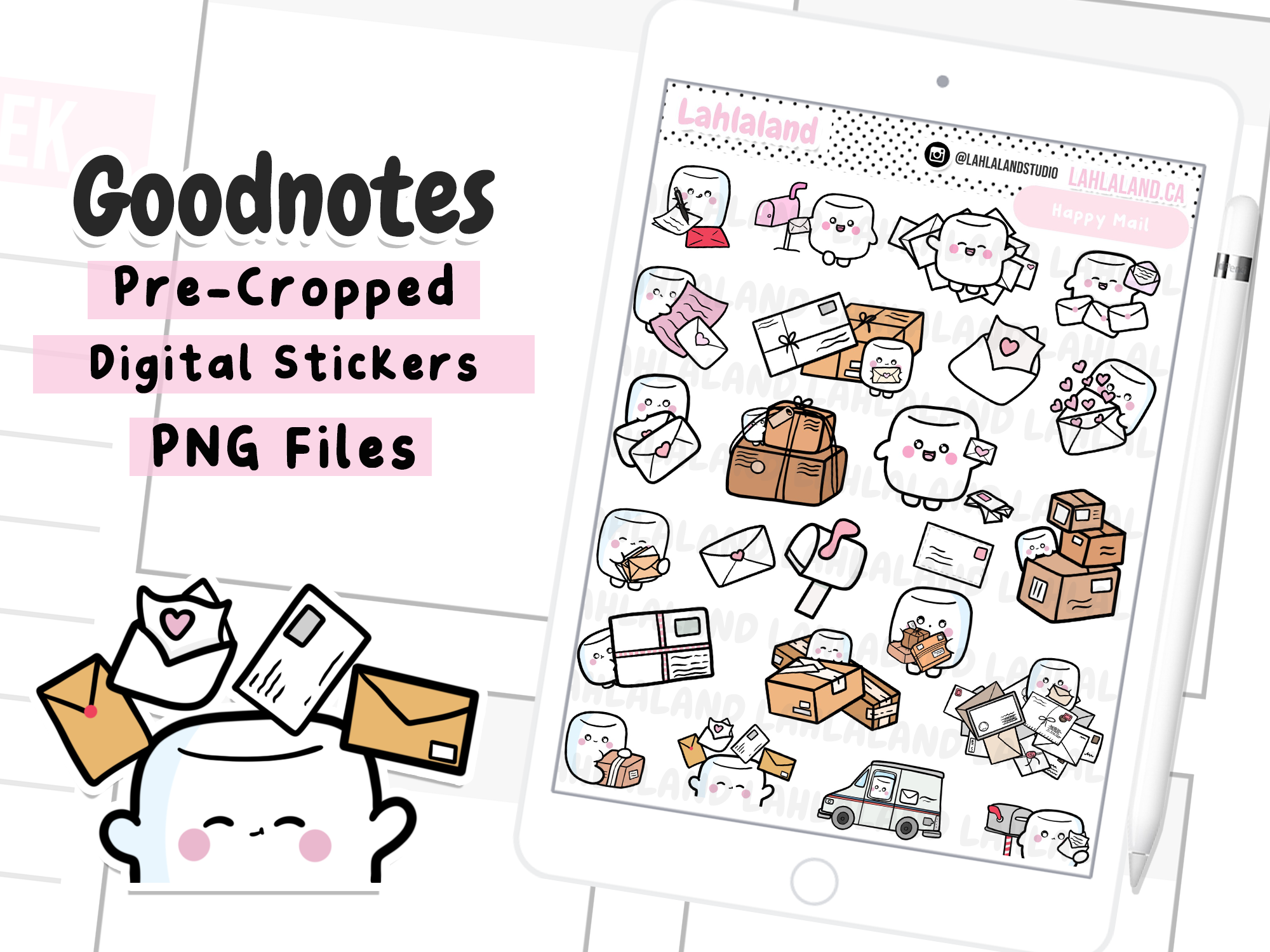 Happy Mail Goodnotes Stickers - Tripp