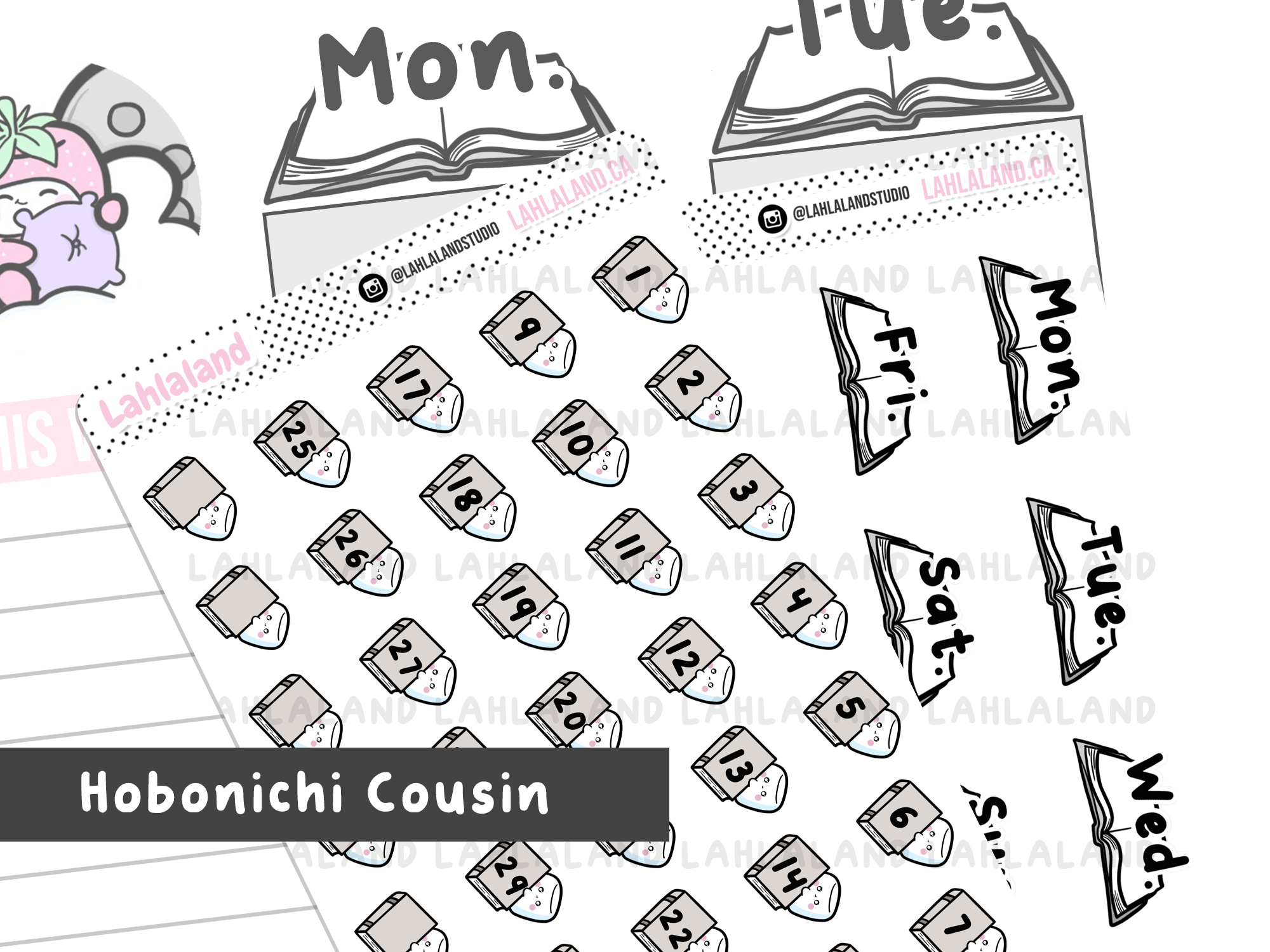 Hobonichi Cousin Book Date Covers