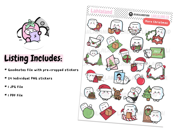 More Christmas Goodnotes Stickers - Tripp