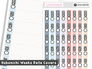 Pastel Hobonichi Weeks Date Covers