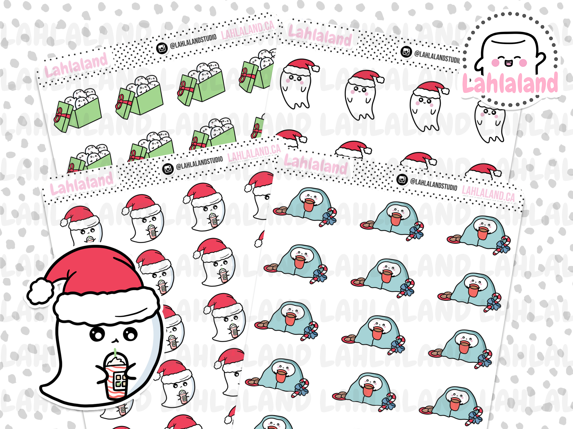 Christmas Ghosts Stickers