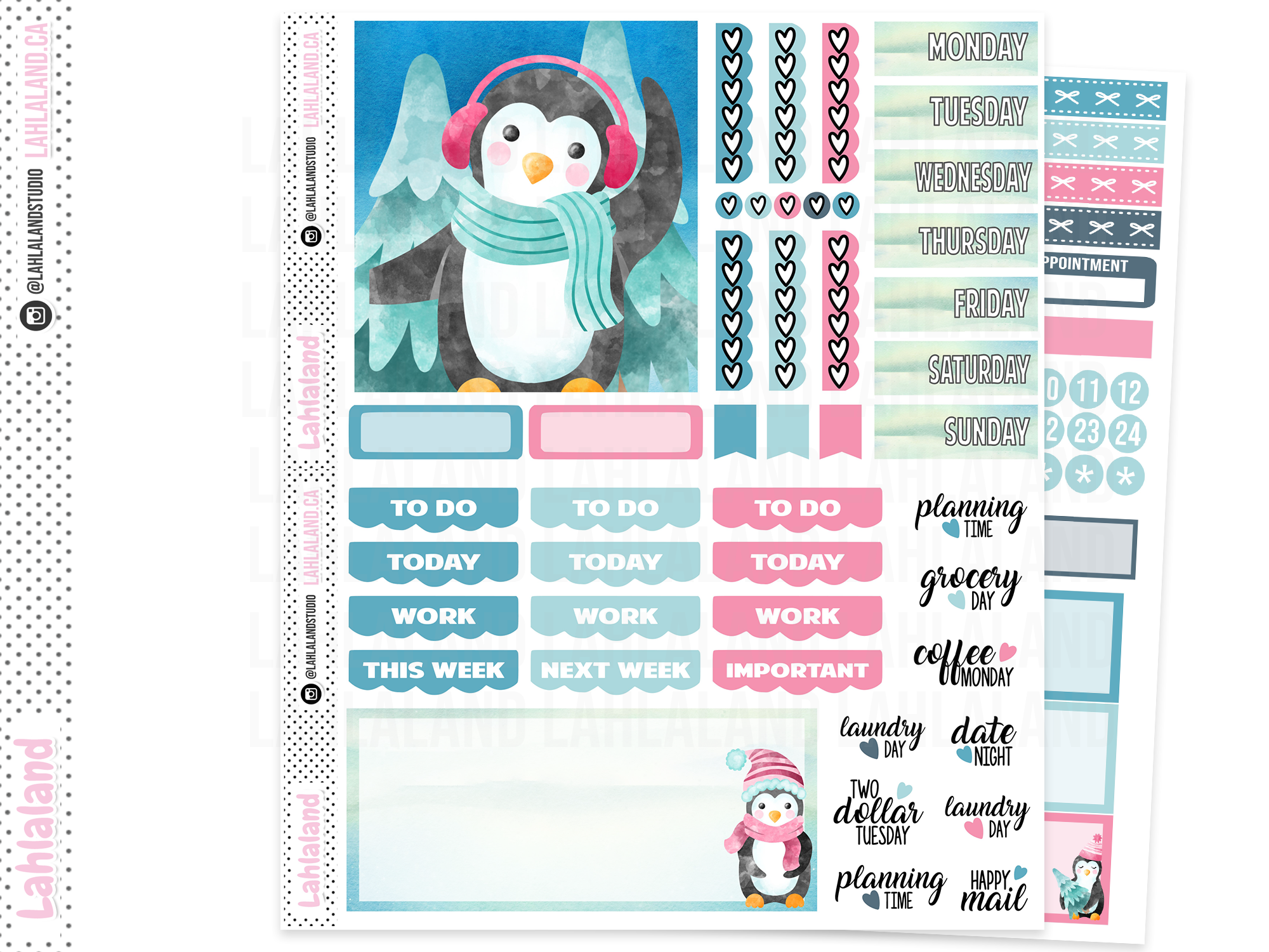 Classic Dashboard - Chilly Penguins Weekly Kit
