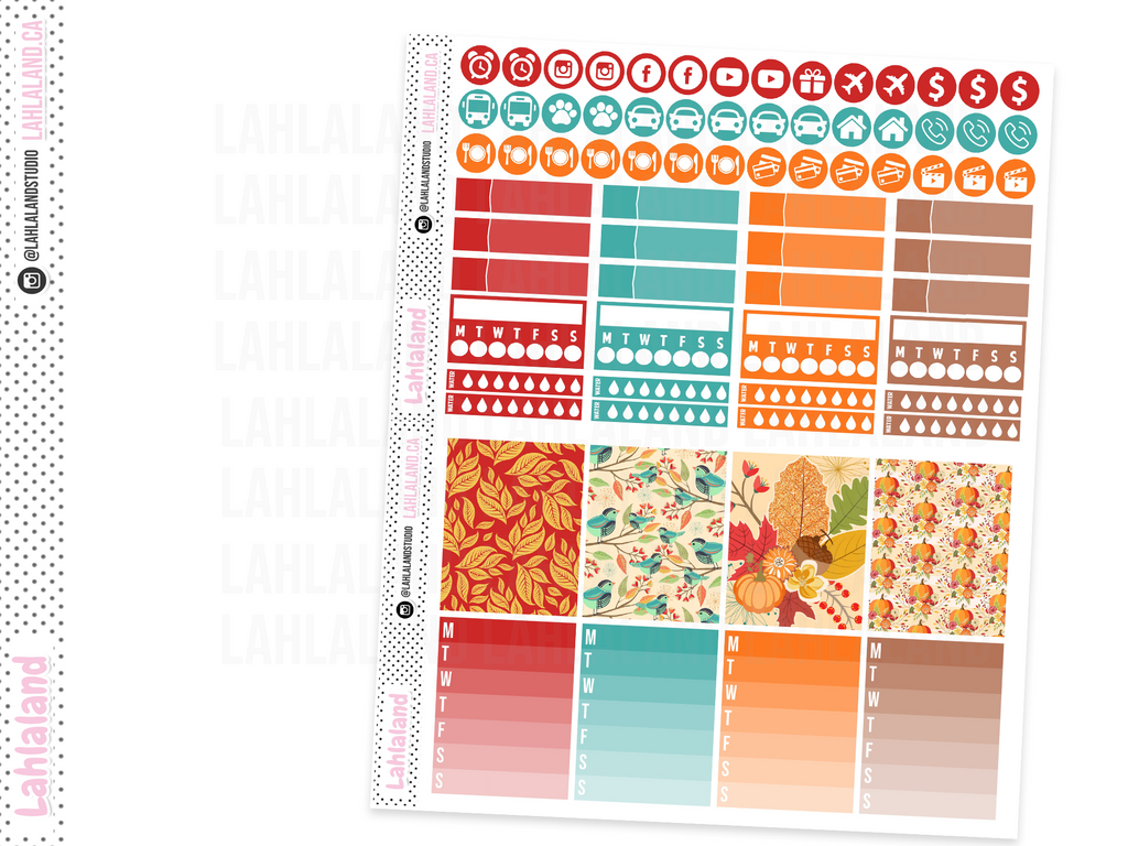 Standard Vertical- Fall Harvest Weekly Kit – Lahlaland - Printable ...