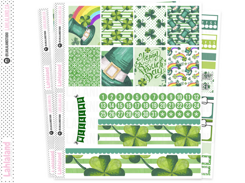 Standard Vertical, Classic Happy Planner - St Patricks Day Weekly Kit