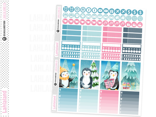 Classic Happy Planner - Chilly Penguins Weekly