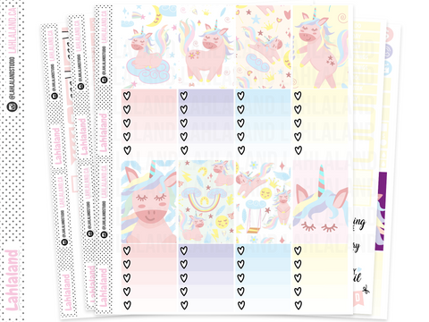 Classic Happy Planner - Cute Unicorns Weekly Kit