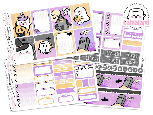 Standard Vertical / Classic Happy Planner - Tripp Halloween Weekly Kit