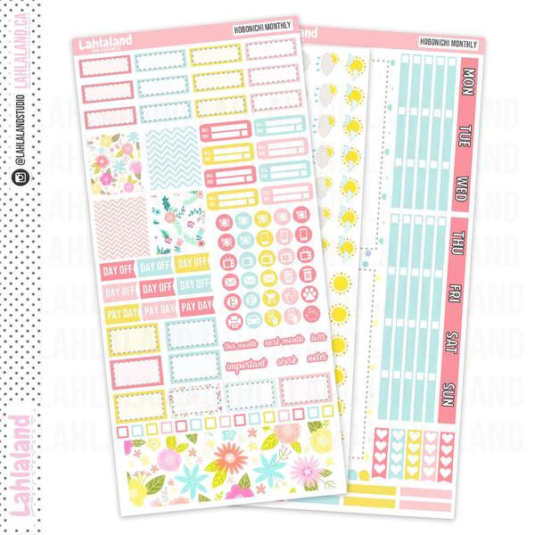 Hobonichi Weeks - Lovely Flowers Monthly Kit