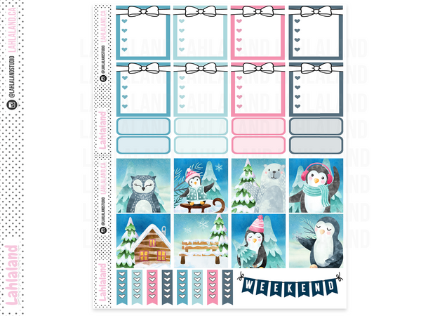 Mini Happy Planner - Chilly Penguins Weekly