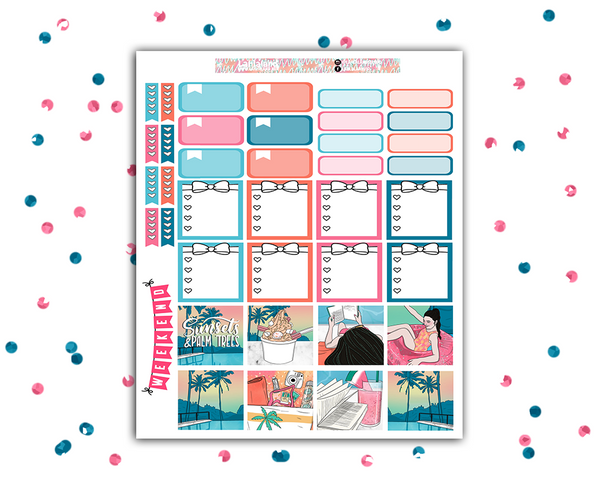 Mini Happy Planner - Poolside Weekly Kit