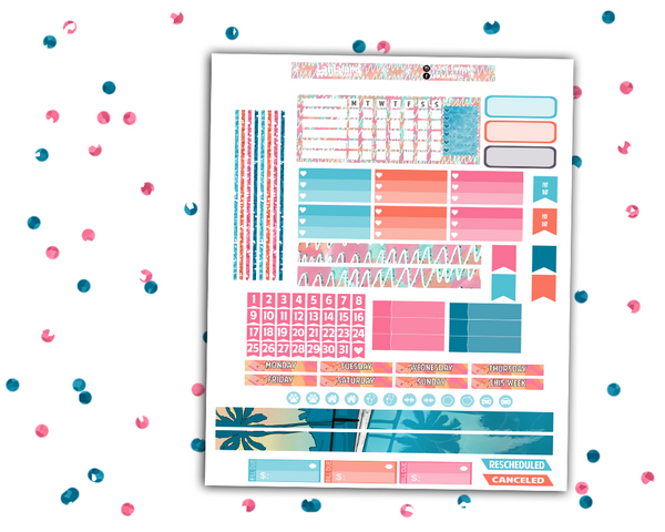 Mini Happy Planner - Poolside Weekly Kit