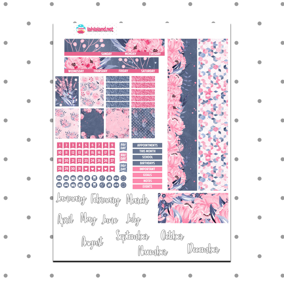 Mini Happy Planner - Bloom Monthly Kit