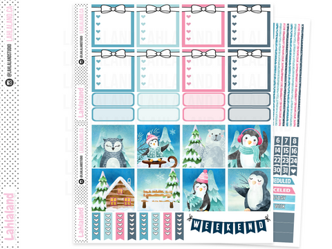 Mini Happy Planner - Chilly Penguins Weekly