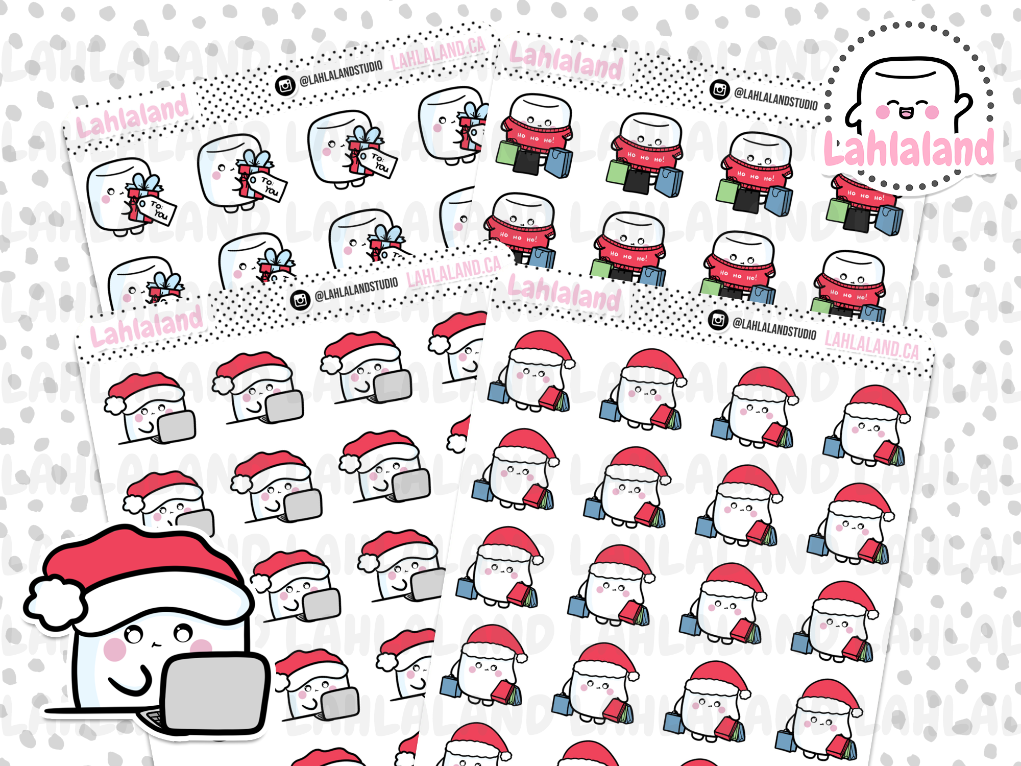 Christmas Shopping Stickers - Tripp