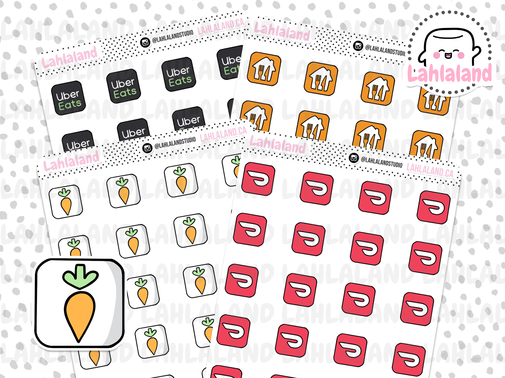 Food & Grocery Delivery - Doodle Icons